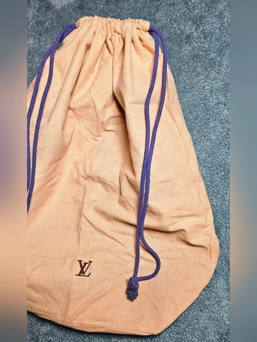Louis Vuitton XL Drawstring Dust Bag Keepall Travel Tote Onthego Handbag Pouch